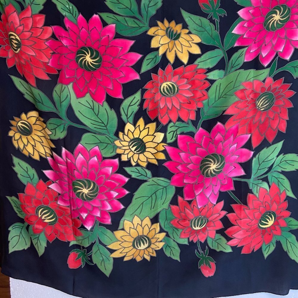 Vintage Large Square Scarf